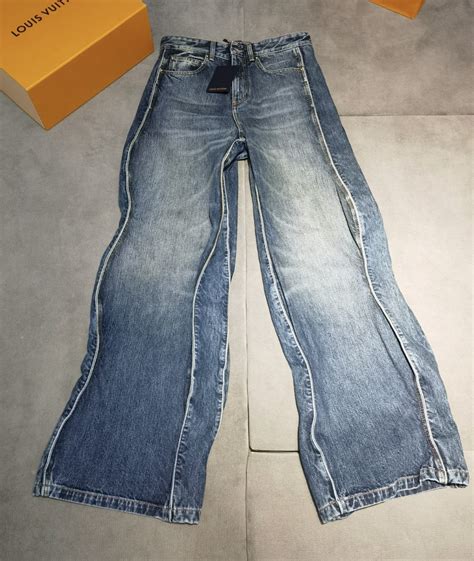 louis vuitton washed wavy denim pants|Washed Wavy Denim Pants .